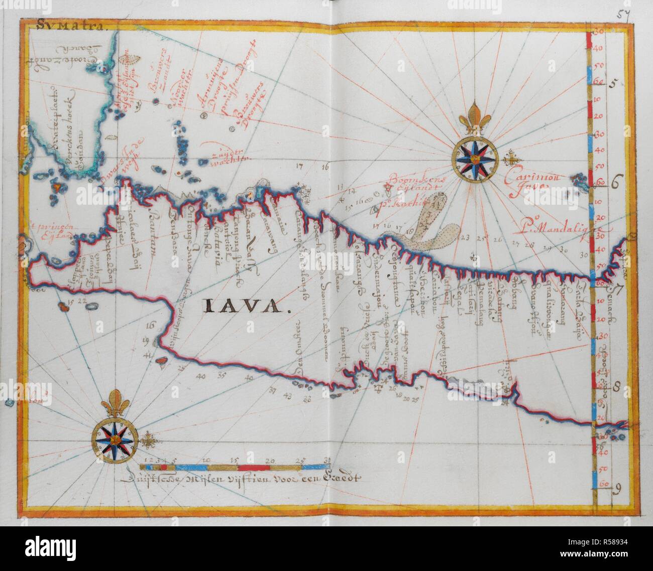 Dutch portolano, containing forty nine coloured maps and views hi-res ...