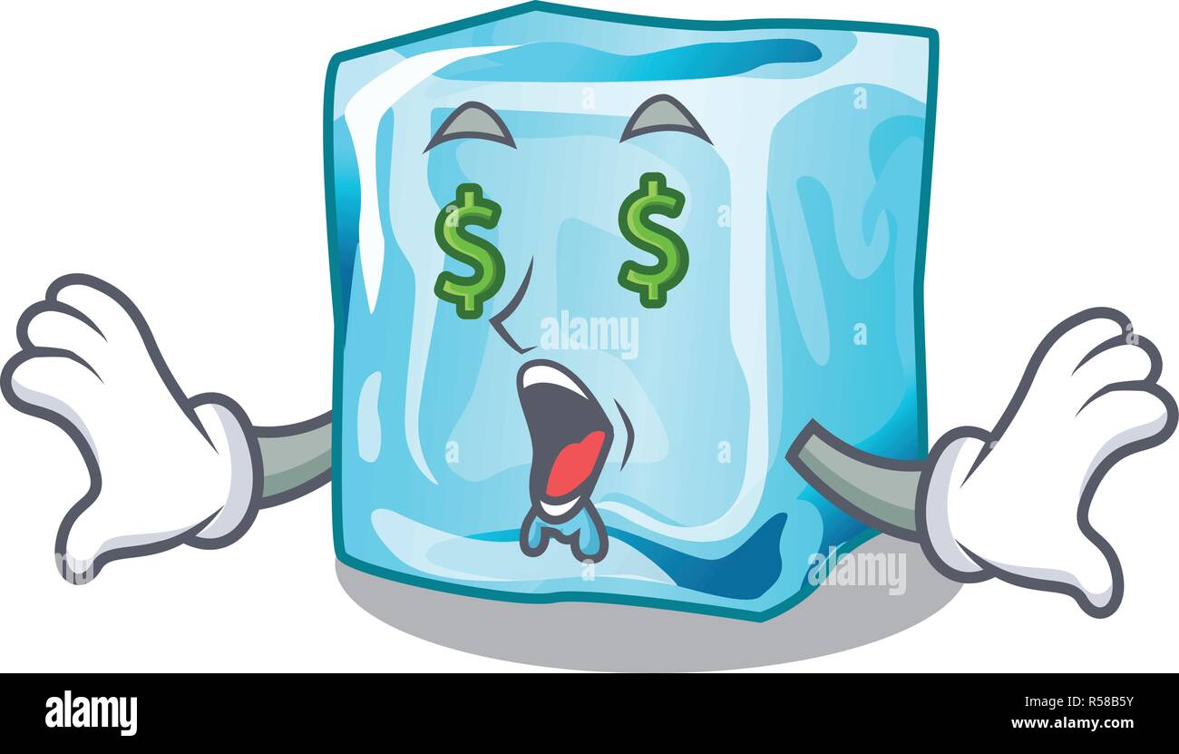 Money eye ice cubes on the cartoon funny Stock Vector Image & Art - Alamy