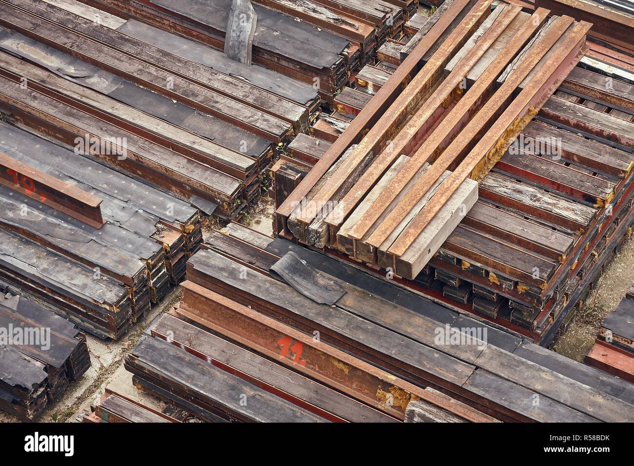 Steel girder beams Stock Photo Alamy