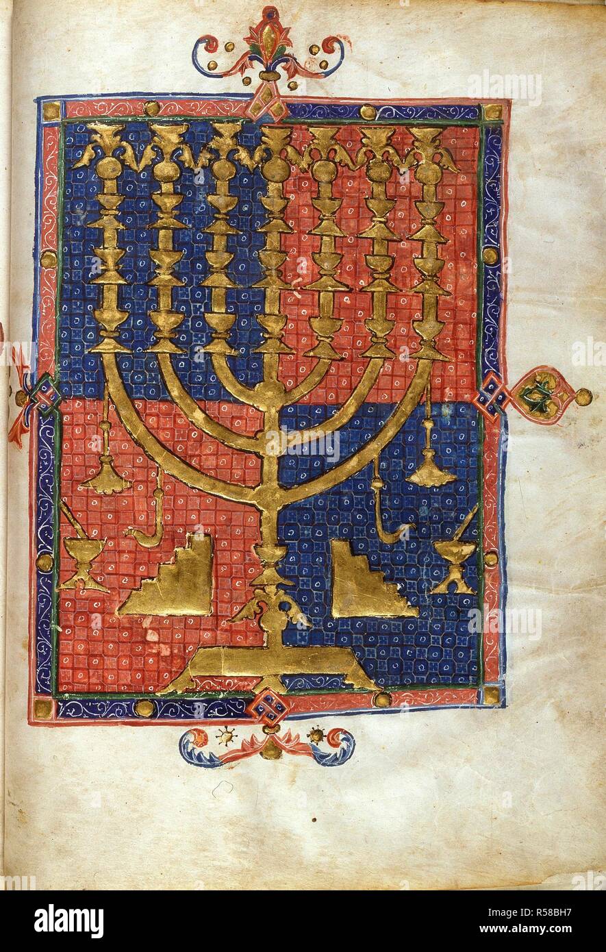 The vessels of the Temple. Duke of Sussex Spanish Bible. Spain. The