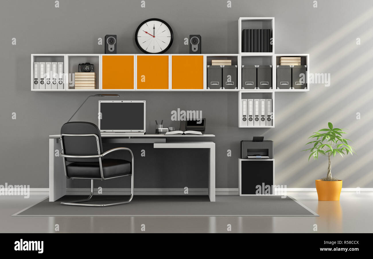 Modern home office Stock Photo