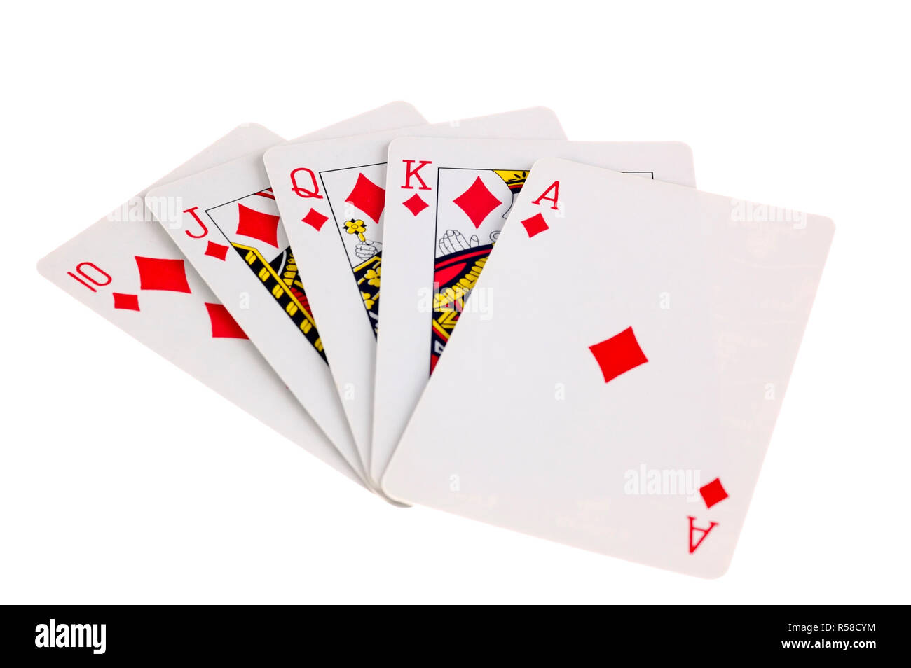 Diamond Royal Flush Stock Photo - Alamy