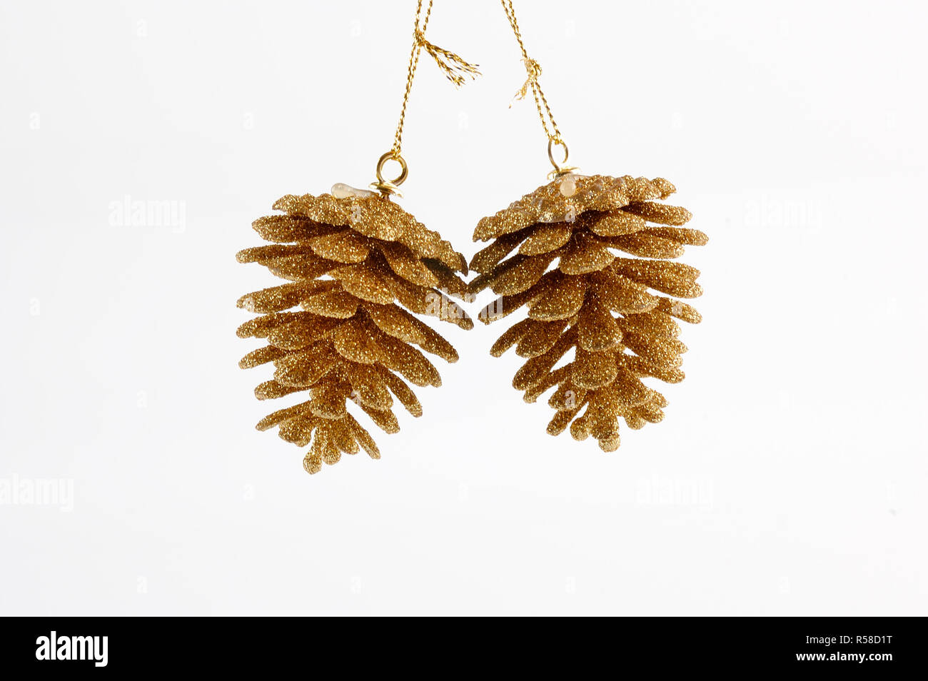 Christmas Gold Cones Stock Photo Alamy