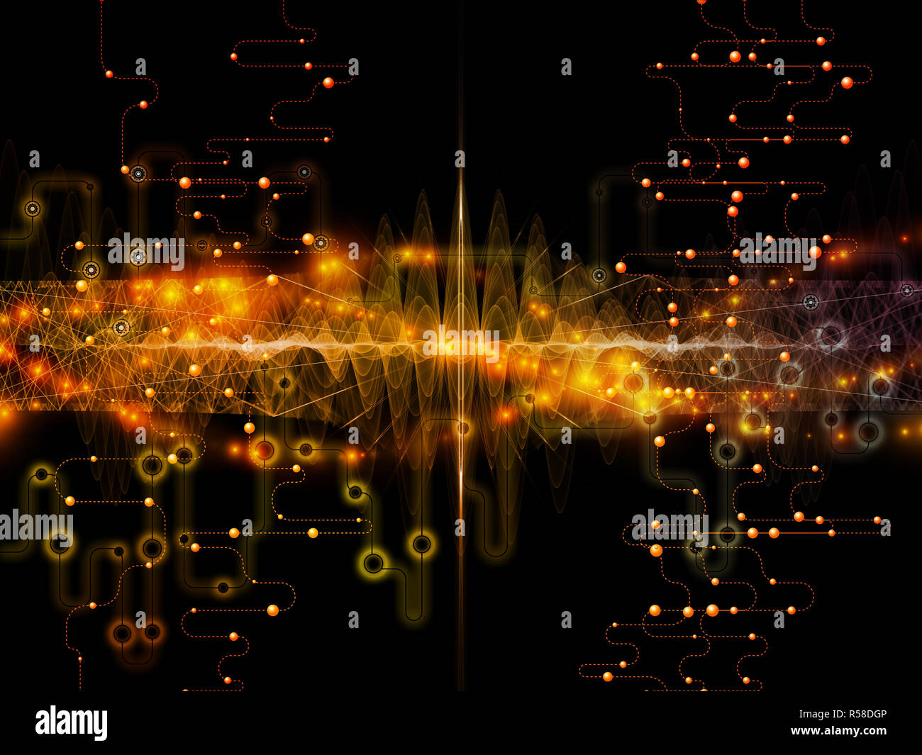 Vision of Data Transfers Stock Photo