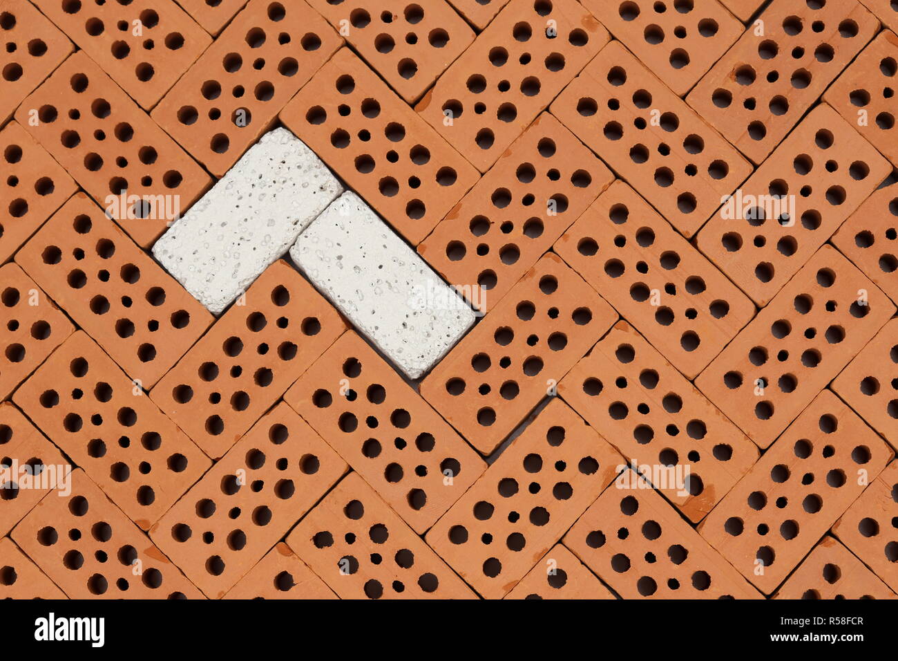 hollow tile with herringbone pattern Stock Photo Alamy