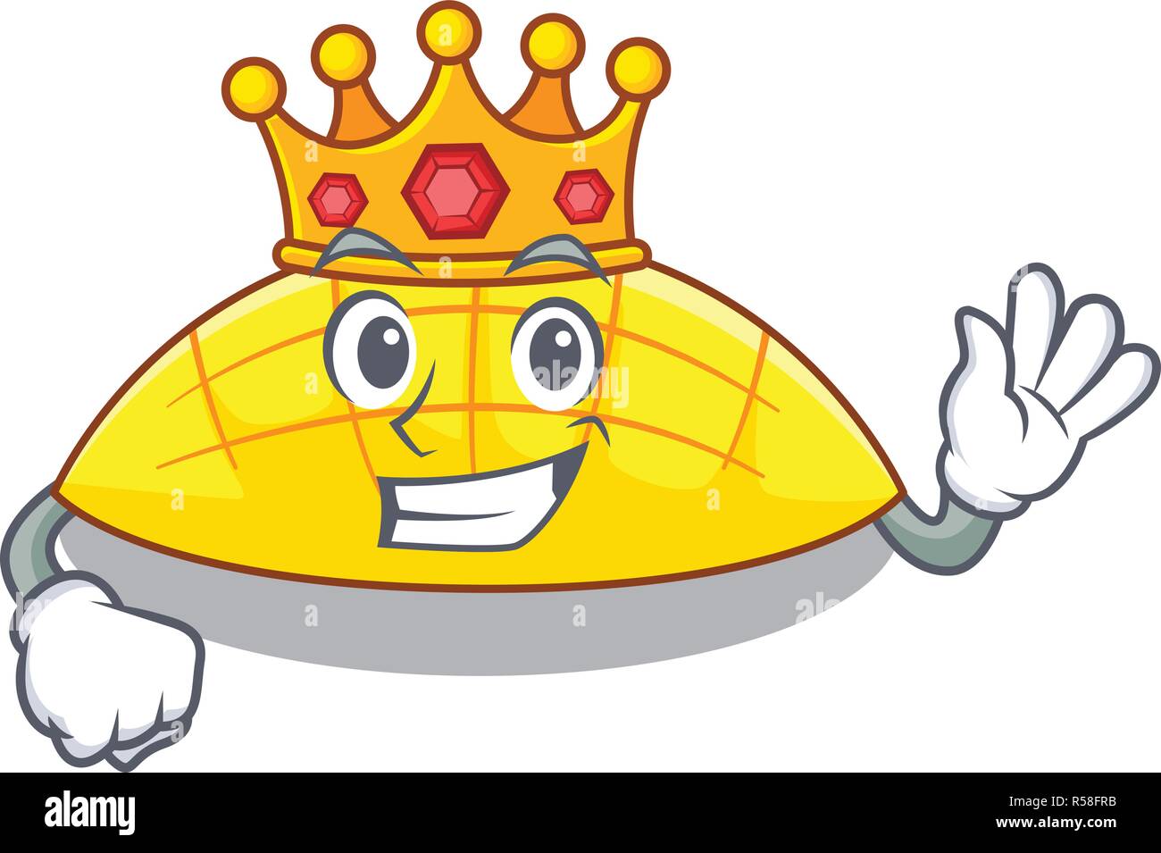 King slices mango on with cartoon funny Stock Vector Image & Art - Alamy
