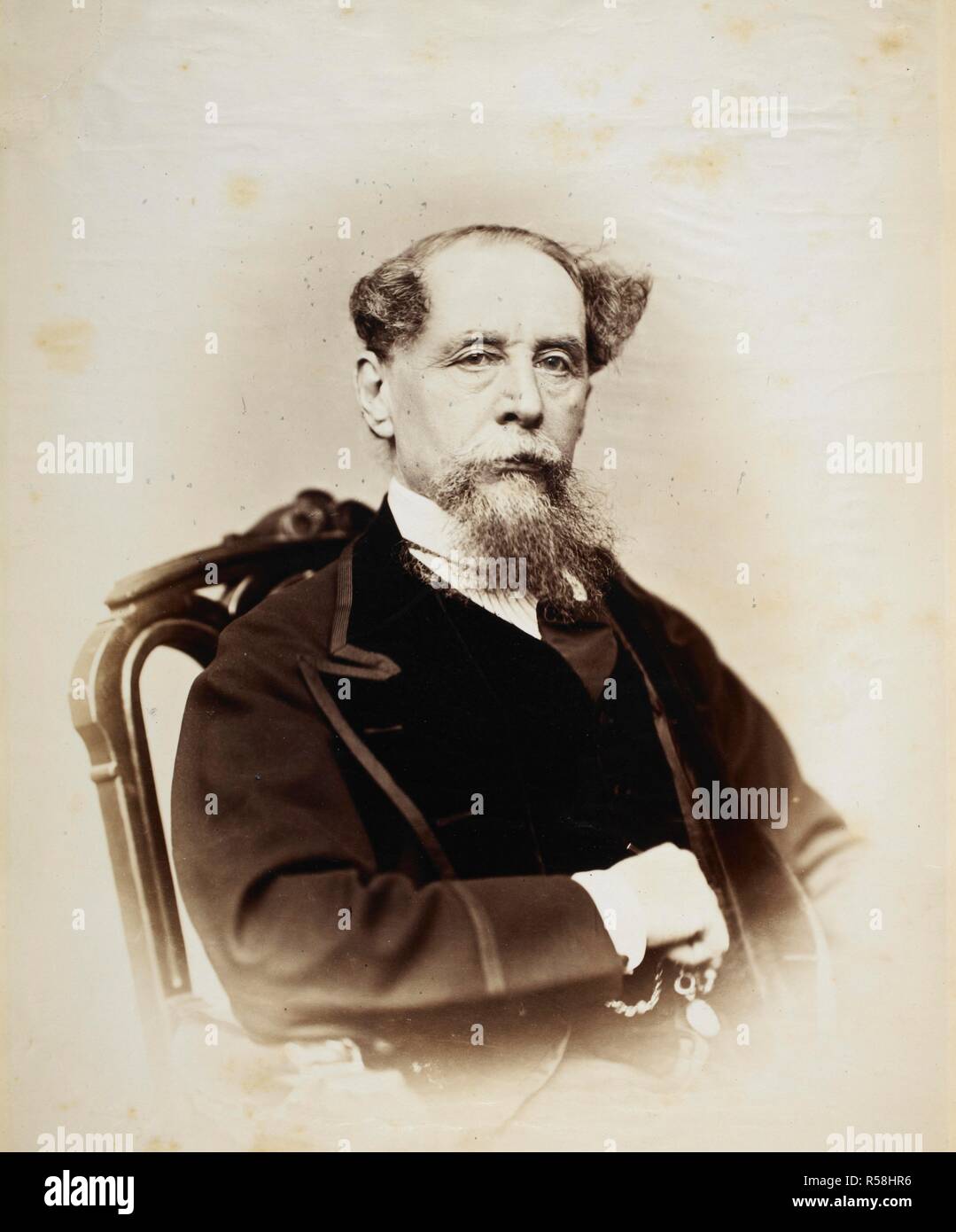 Charles Dickens (1812 - 1870). English writer. Photograph. Portrait. The life of Charles Dickens. London: Chapman & Hall, 1872-74. Source: Dex.316. Language: English. Author: FORSTER, JOHN. Stock Photo