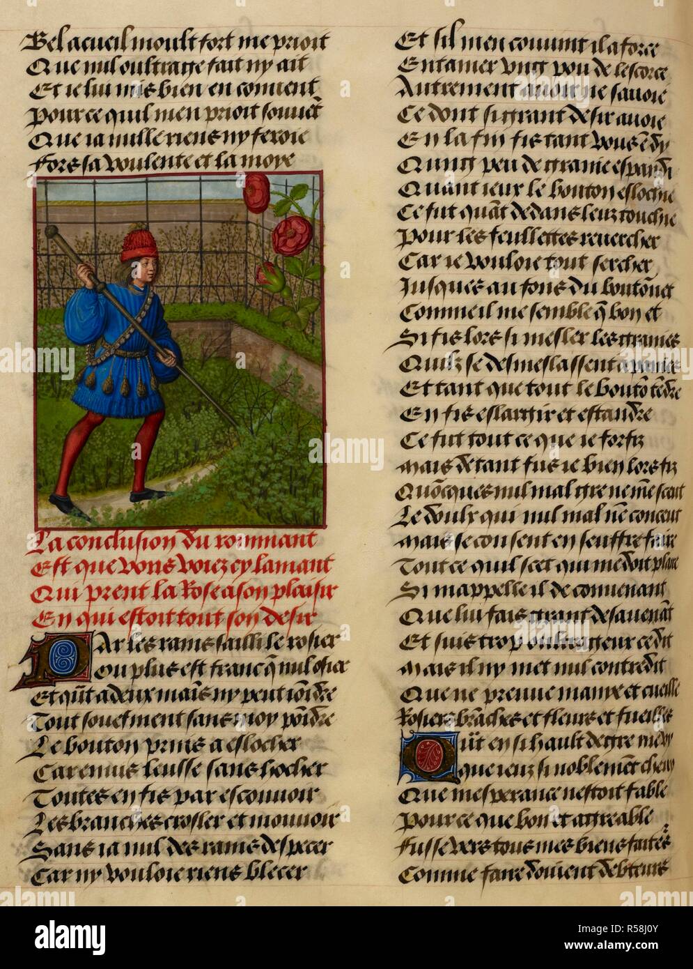 Roman de la rose manuscript hi-res stock photography and images - Alamy