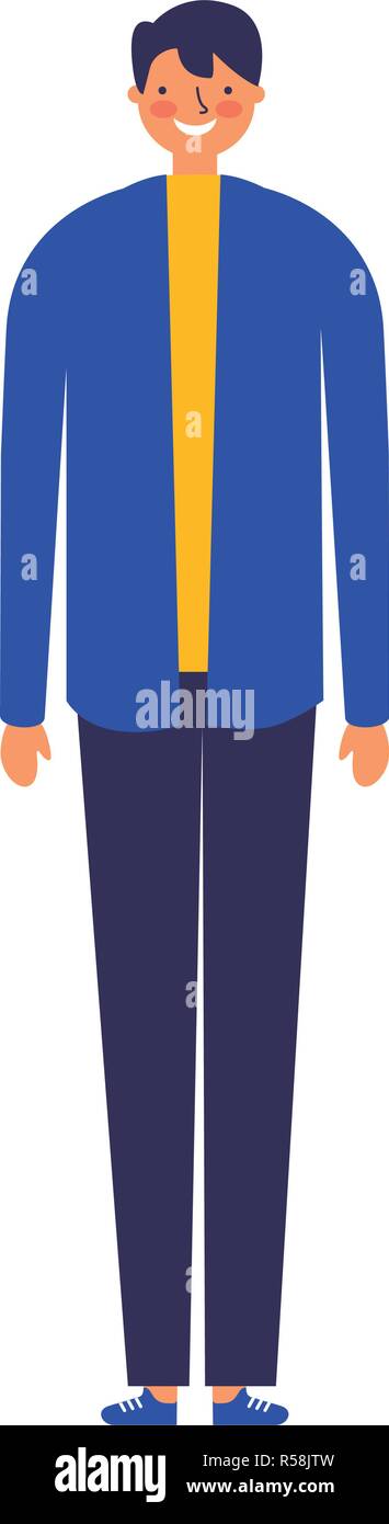 man standing on white background vector illustration Stock Vector Image ...