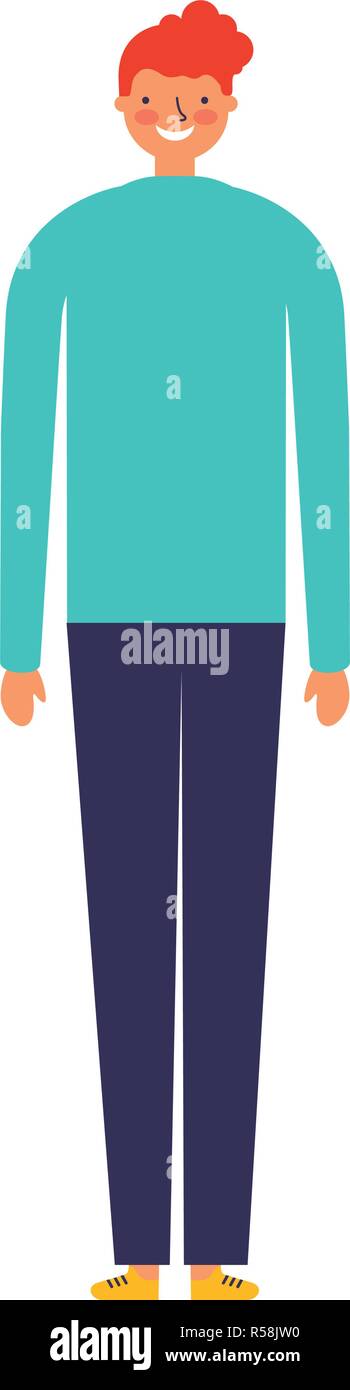 man standing on white background vector illustration Stock Vector Image ...