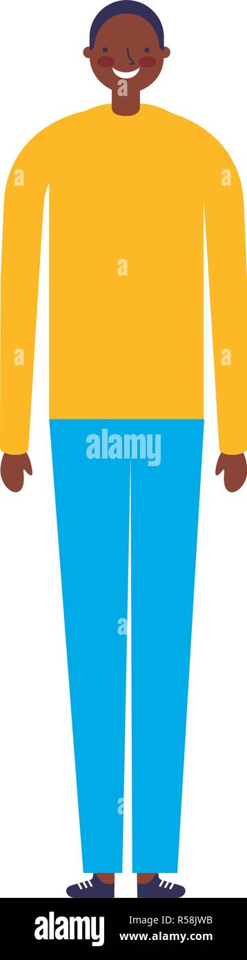 man standing on white background vector illustration Stock Vector Image ...