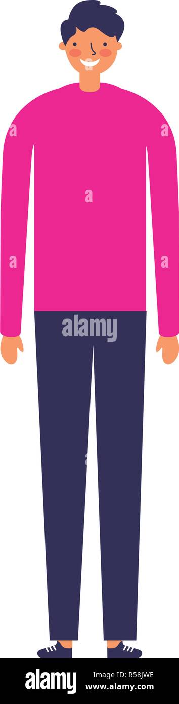 man standing on white background vector illustration Stock Vector Image ...
