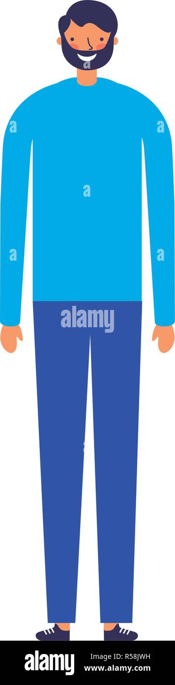 man standing on white background vector illustration Stock Vector Image ...