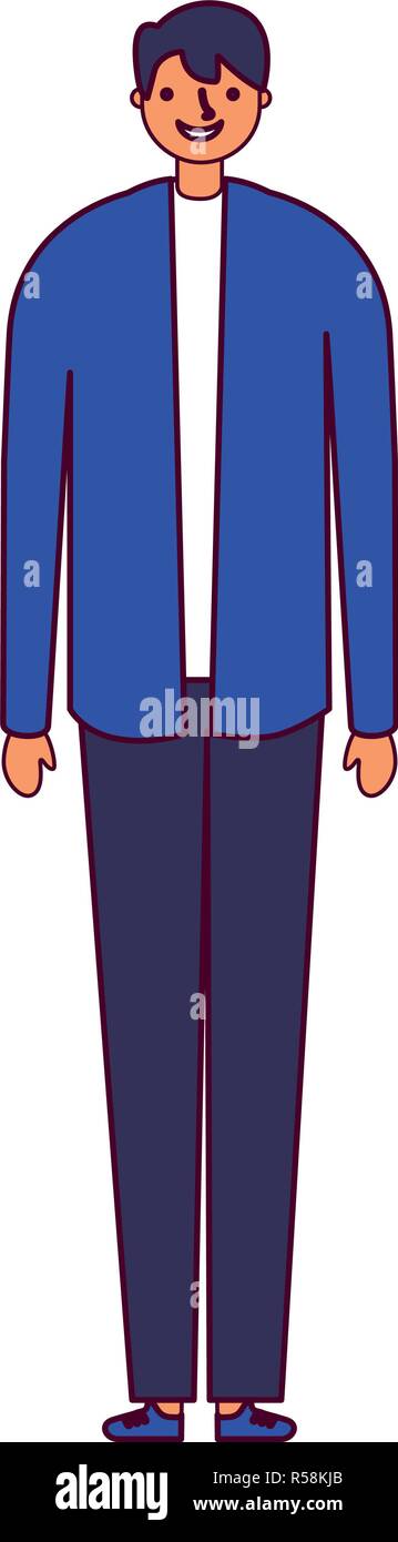 man standing on white background vector illustration Stock Vector Image ...