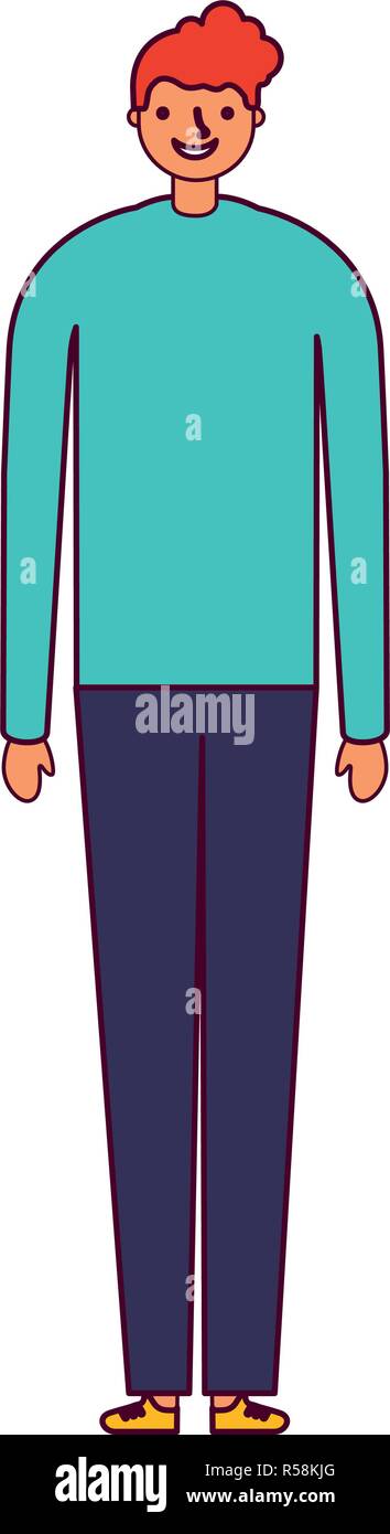 man standing on white background vector illustration Stock Vector Image ...