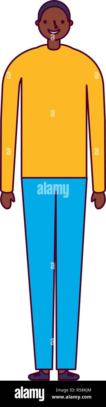 man standing on white background vector illustration Stock Vector Image ...