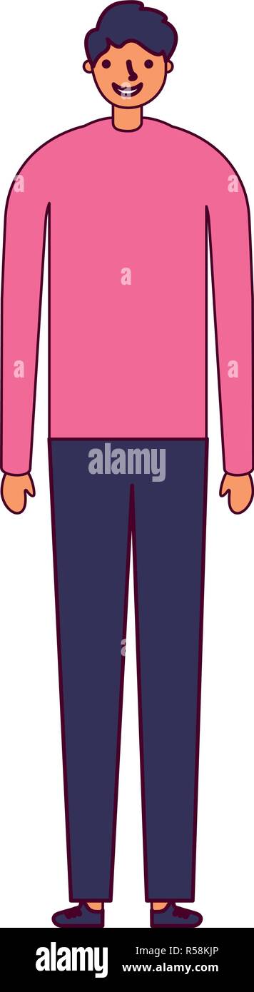 man standing on white background vector illustration Stock Vector Image ...
