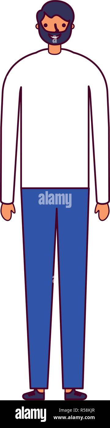 man standing on white background vector illustration Stock Vector Image ...