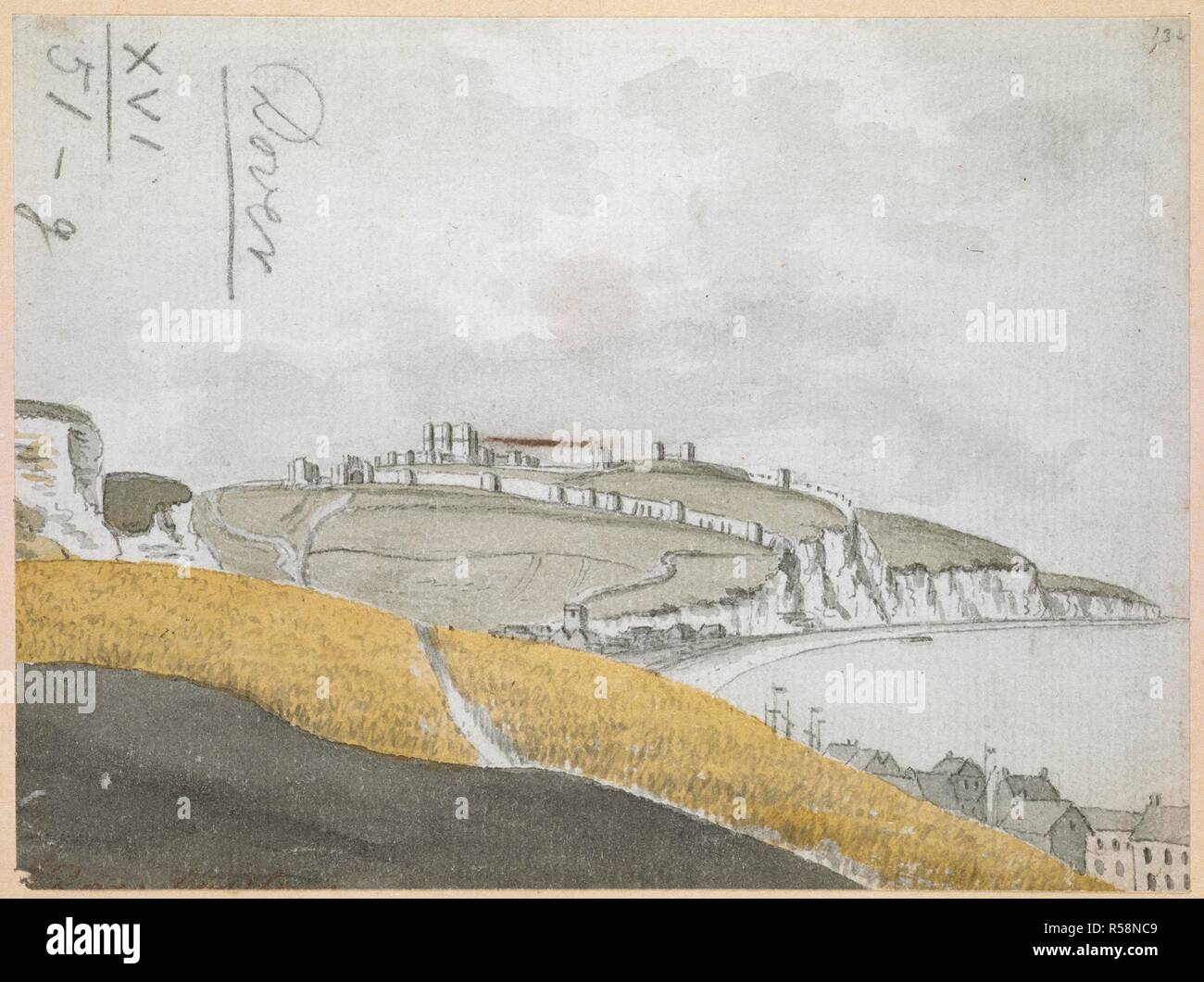 A Hill In The Foreground Buildings In The Lower Right Hand Corner