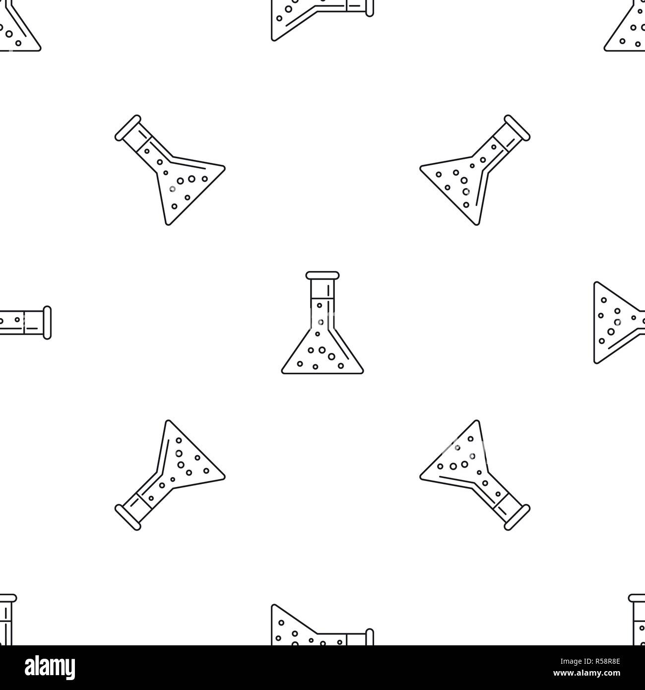 Conic chemical pot pattern seamless vector repeat geometric for any web design Stock Vector