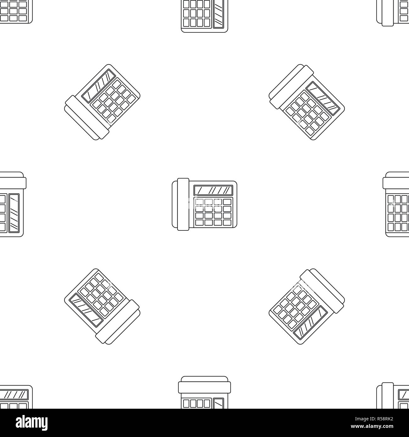 Fax telephone pattern seamless vector repeat geometric for any web design Stock Vector