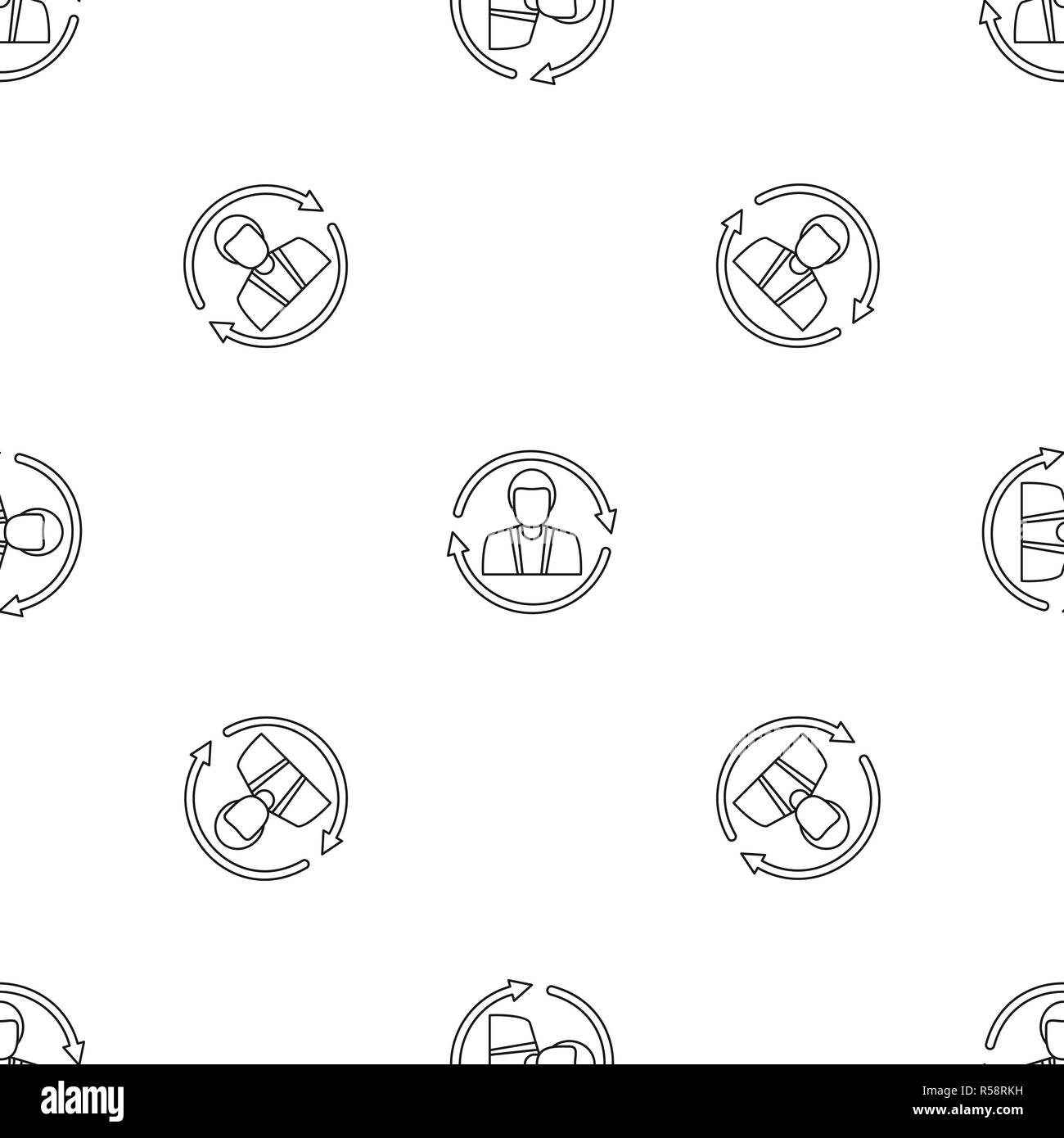 Customer retention pattern seamless vector repeat geometric for any web design Stock Vector