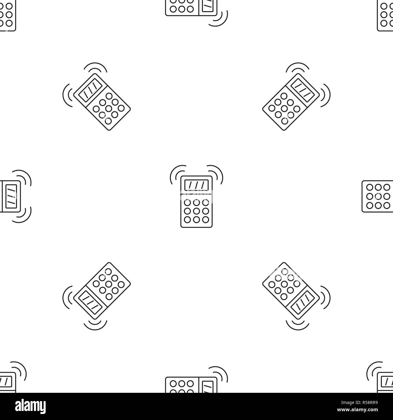 Smart house alarm pattern seamless vector repeat geometric for any web design Stock Vector