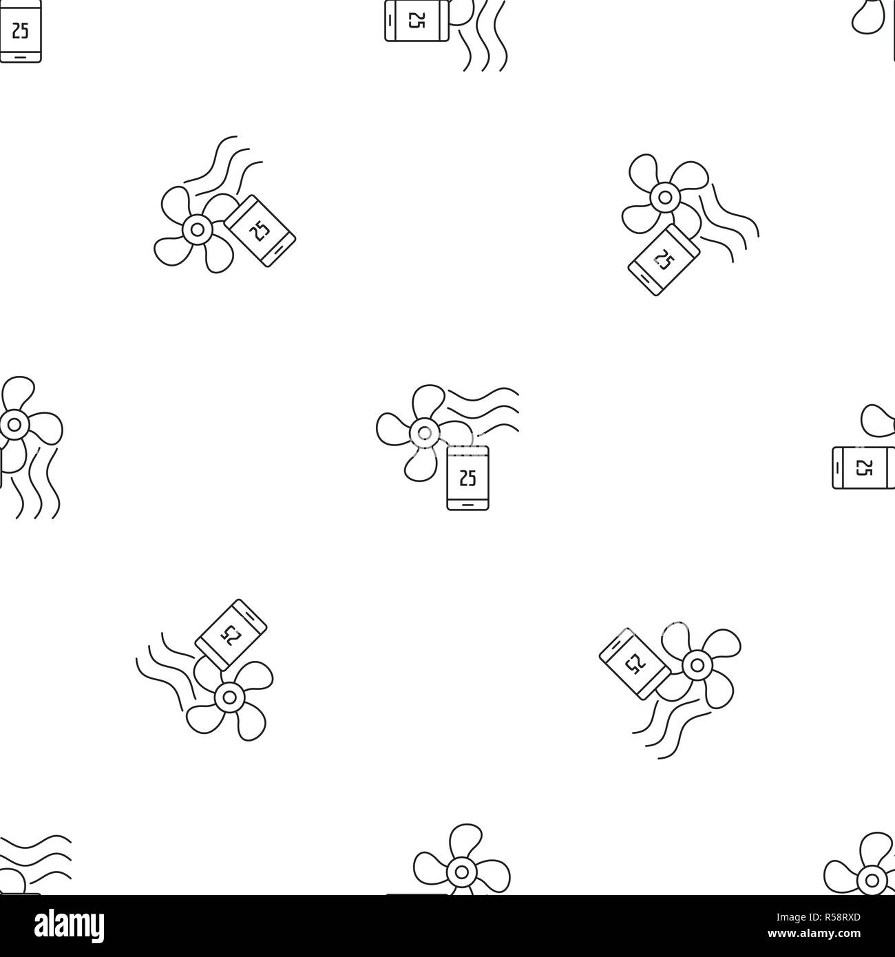 Smart home fan pattern seamless vector repeat geometric for any web design Stock Vector