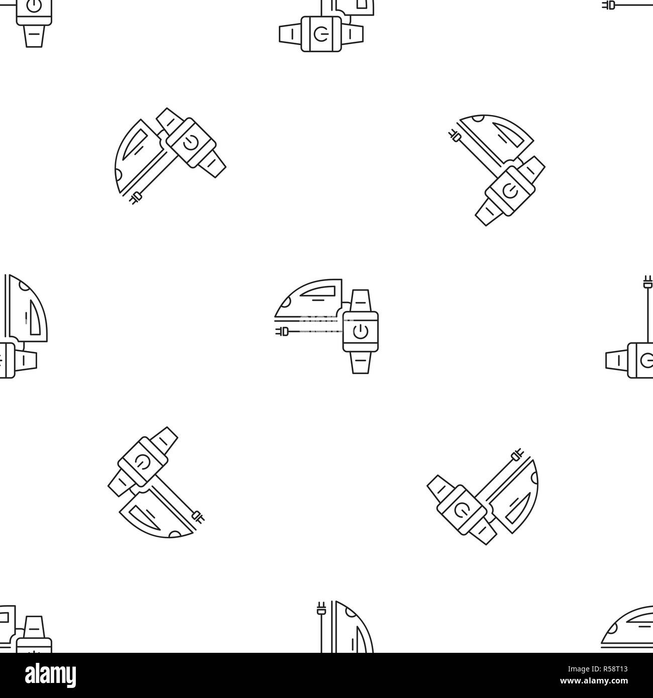 Smart home iron pattern seamless vector repeat geometric for any web design Stock Vector