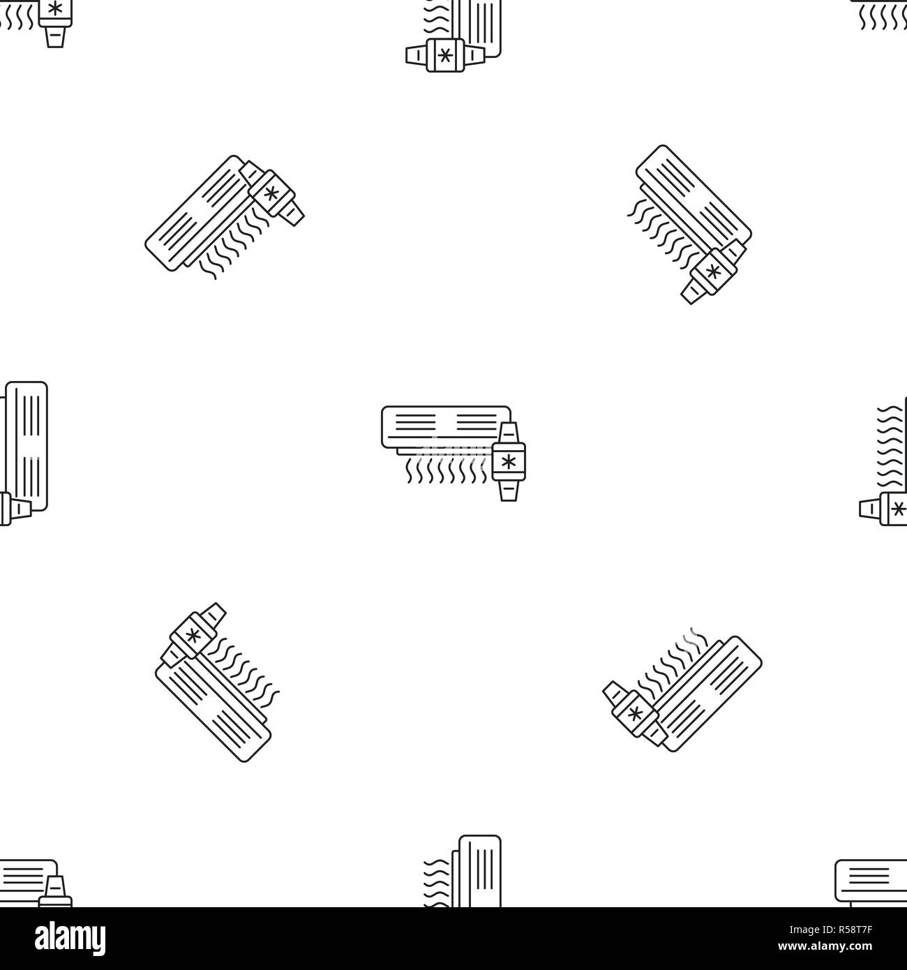 Air conditioner smart control pattern seamless vector repeat geometric for any web design Stock Vector