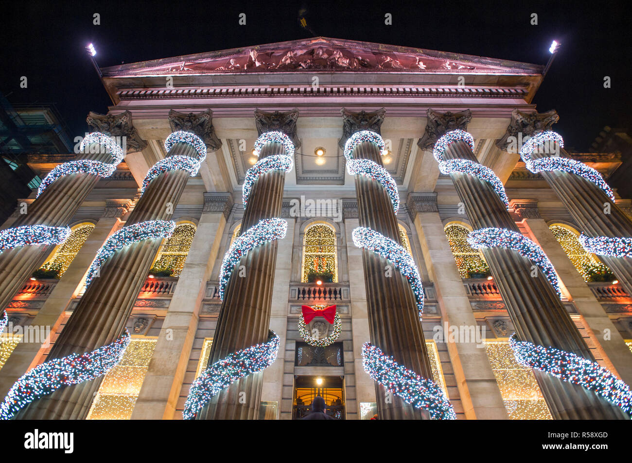 The Dome in George Street, Edinburgh decorated for Christmas. Stock Photo