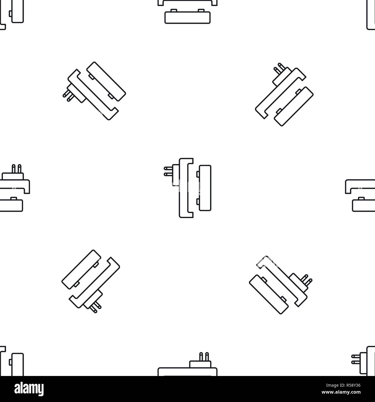 Battery charger pattern seamless vector repeat geometric for any web design Stock Vector
