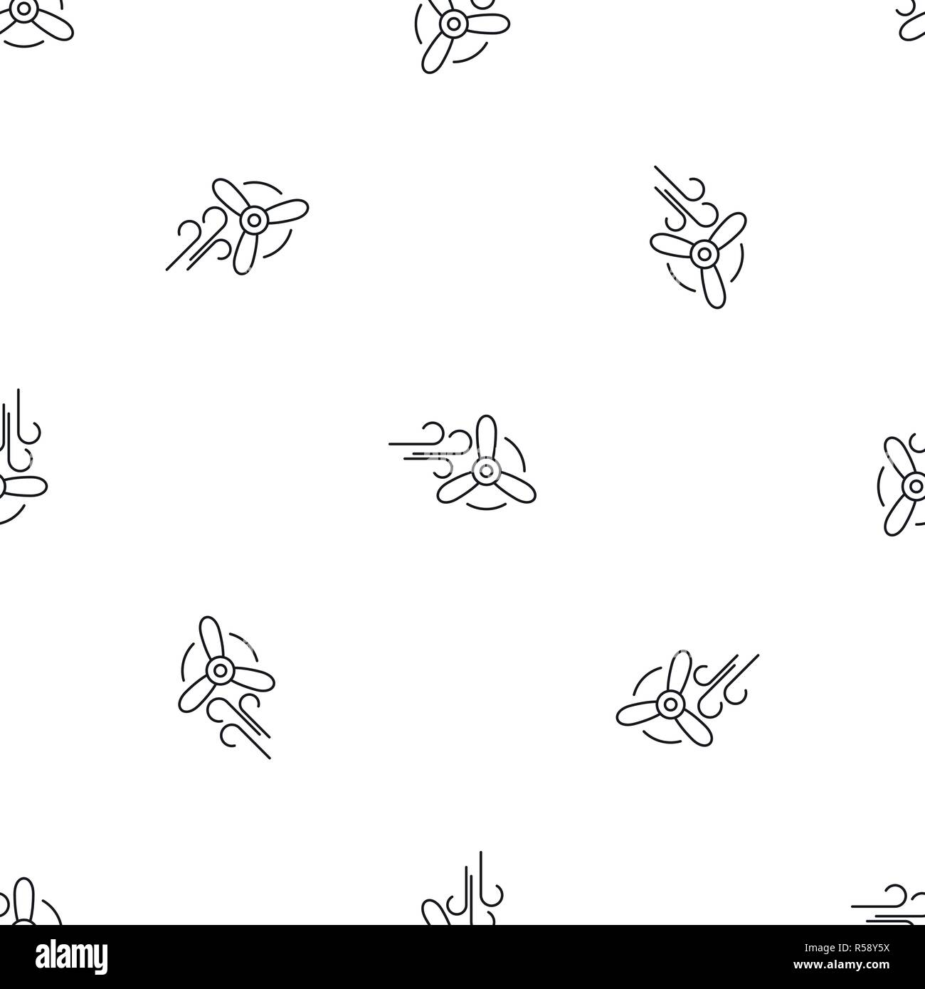 Wind eco energy pattern seamless vector repeat geometric for any web design Stock Vector