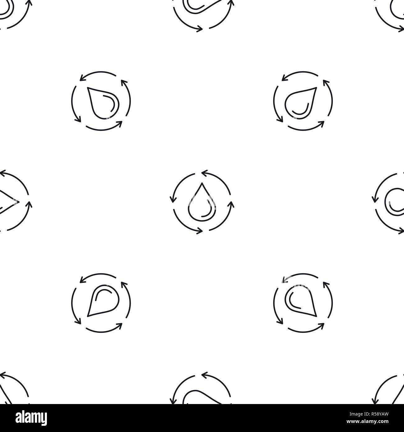 Water drop recycling pattern seamless vector repeat geometric for any ...