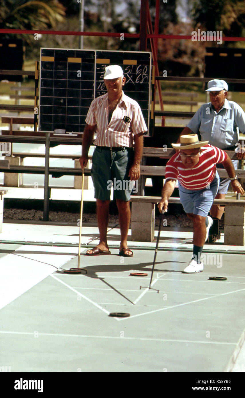 Shuffleboard Is Popular at the Century Village Retirement Community