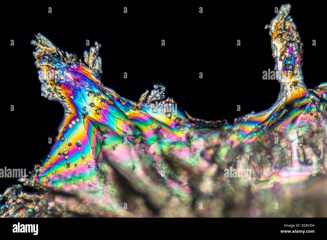 microscopic loperamide crystals Stock Photo