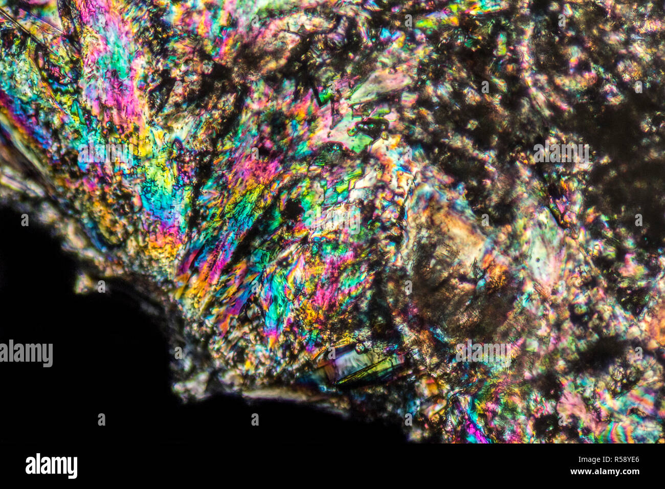 microscopic loperamide crystals Stock Photo