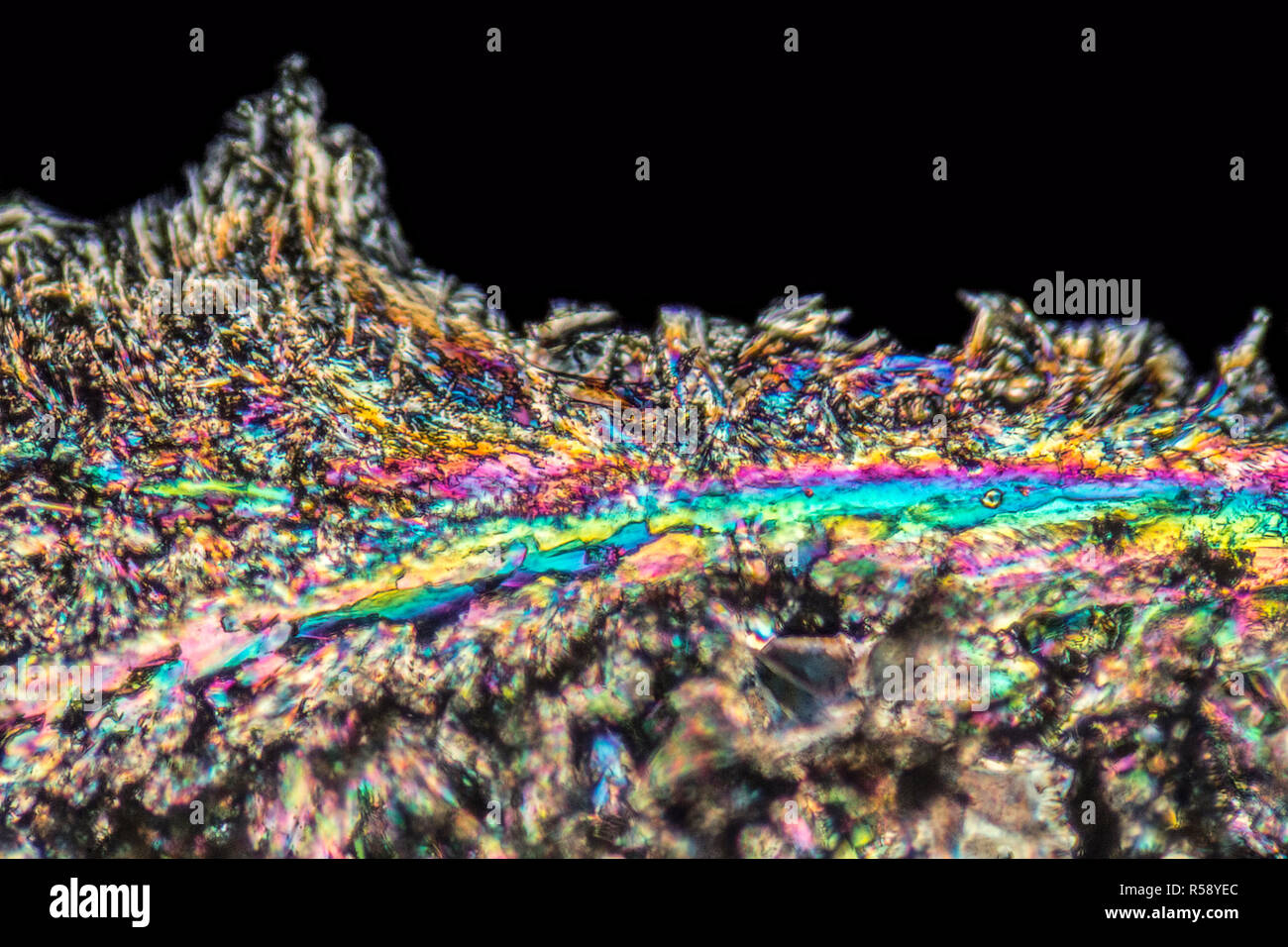 microscopic loperamide crystals Stock Photo