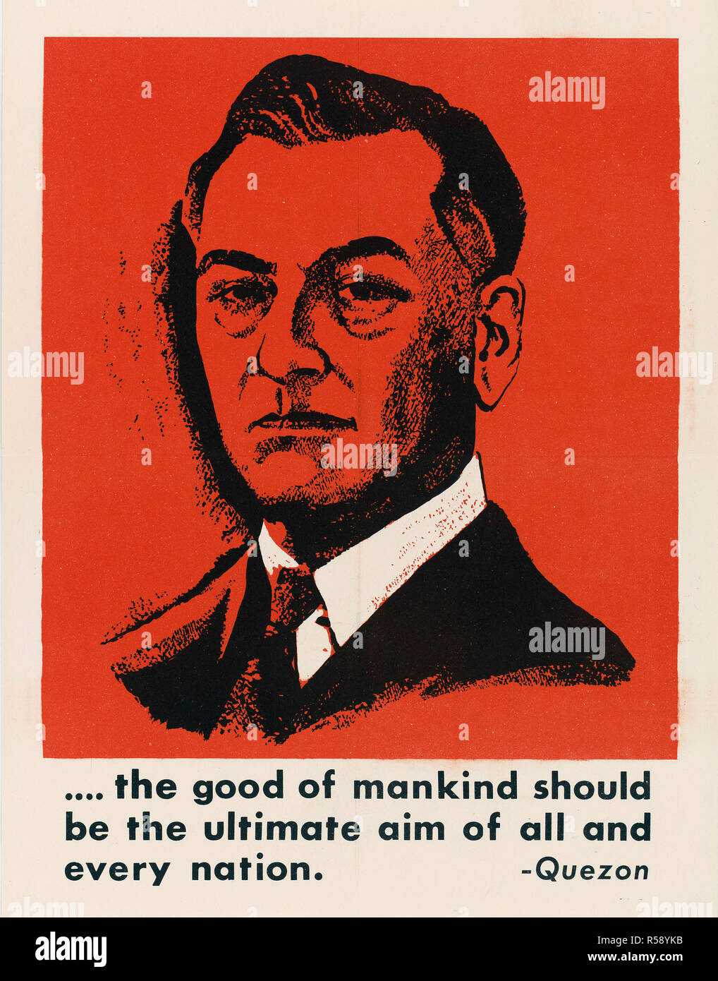 8 6 1954 U S Propaganda Posters In 1950s Asia Heroes Day Posters Quezon Stock Photo Alamy