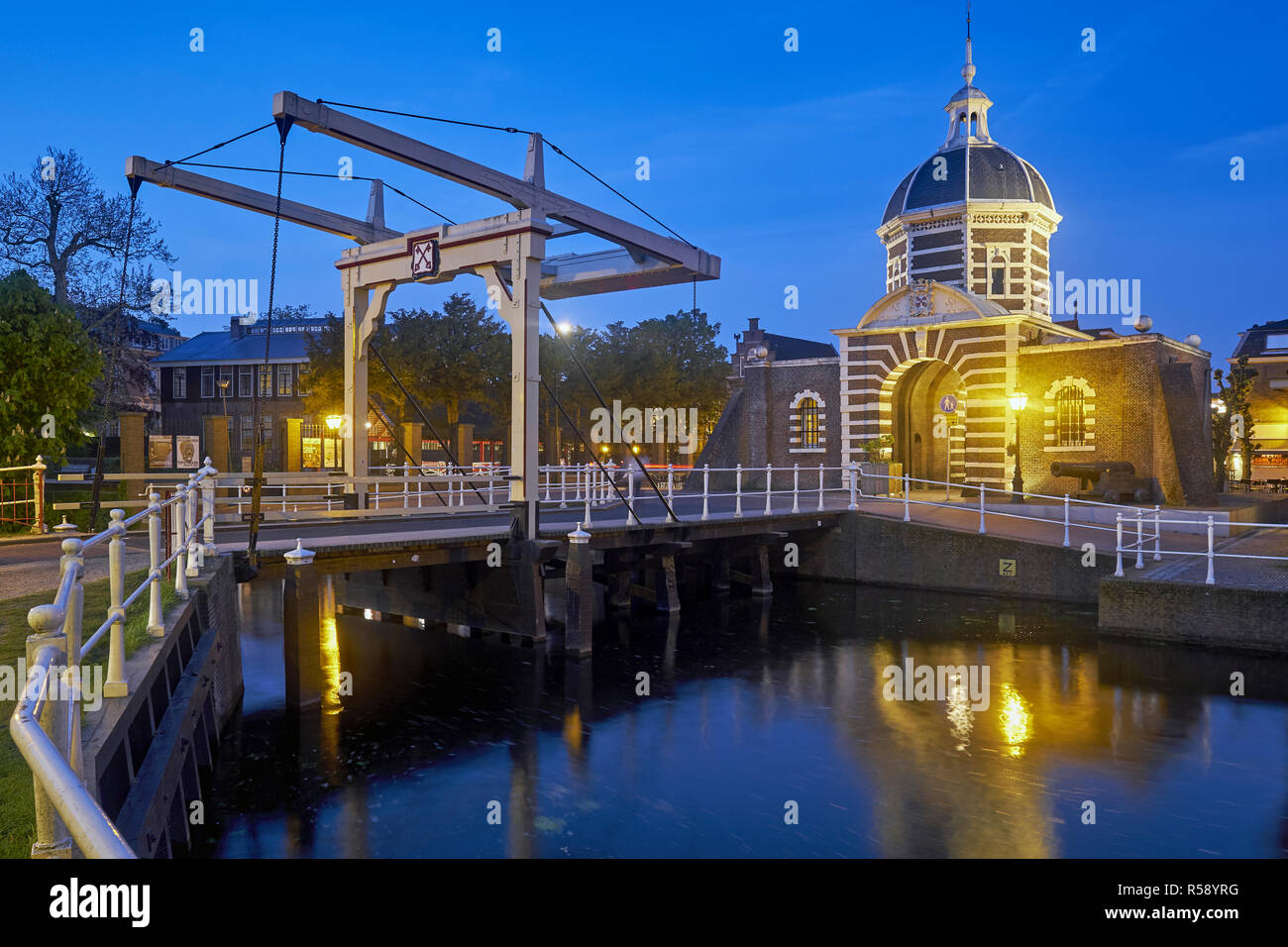 Morspoort with Morspoort Brug, Leiden, South Holland, Netherlands Stock Photo