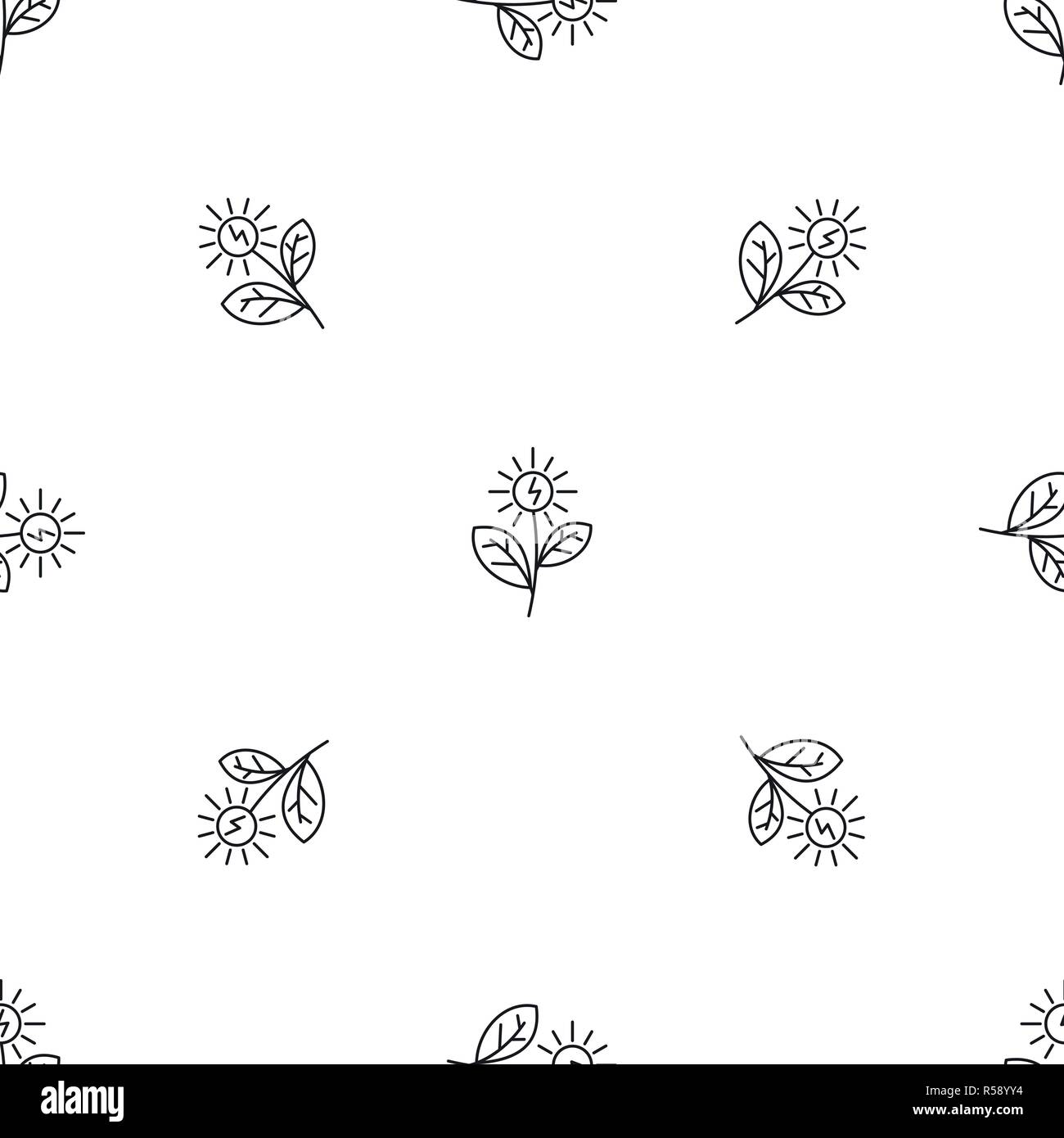 Flower solar energy pattern seamless vector repeat geometric for any ...