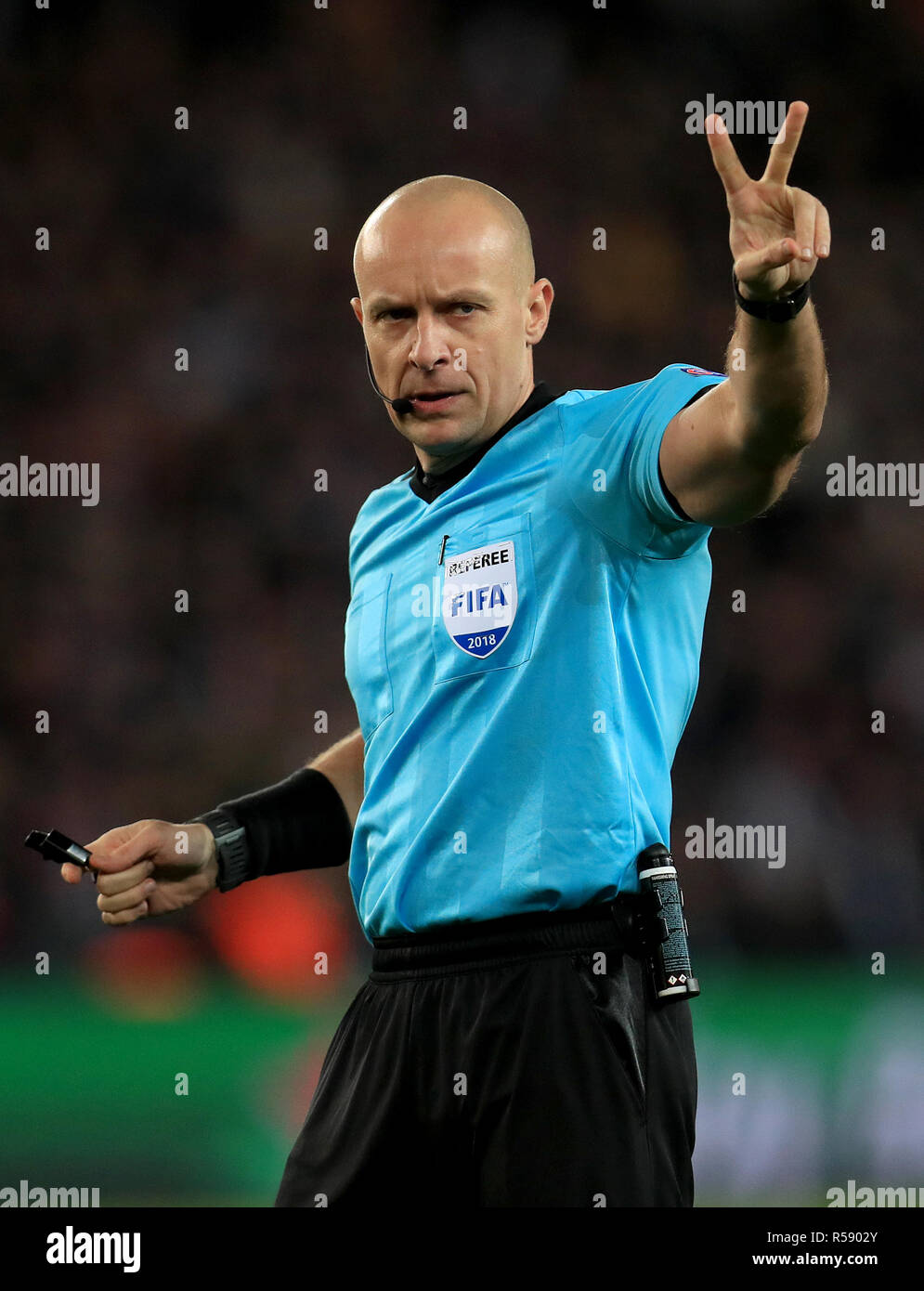 Match referee Szymon Marciniak Stock Photo