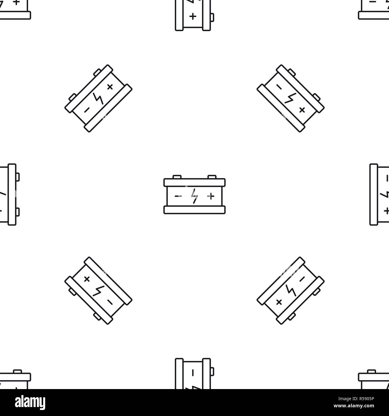Eco car battery pattern seamless vector repeat geometric for any web design Stock Vector