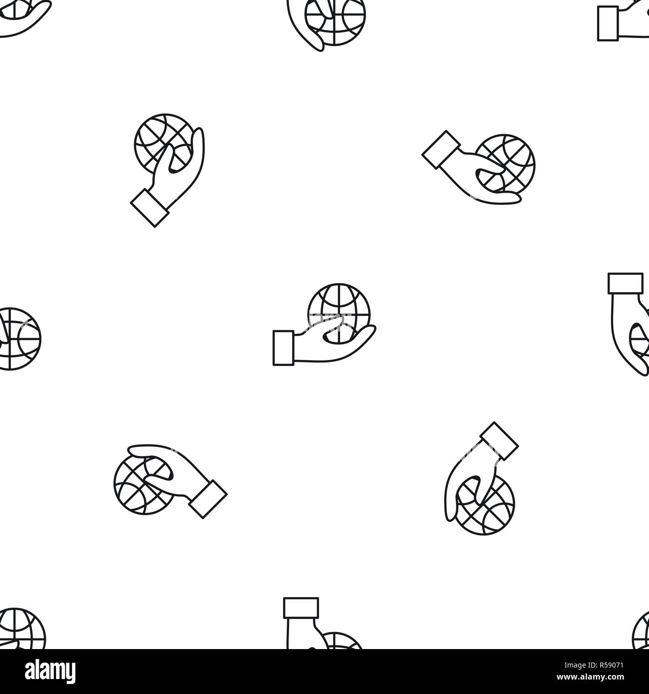 Save globe energy pattern seamless vector repeat geometric for any web design Stock Vector