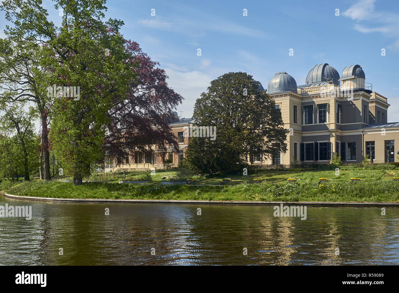 Old Observatory, Oude Sterrewacht in Leiden, South Holland, Netherlands Stock Photo