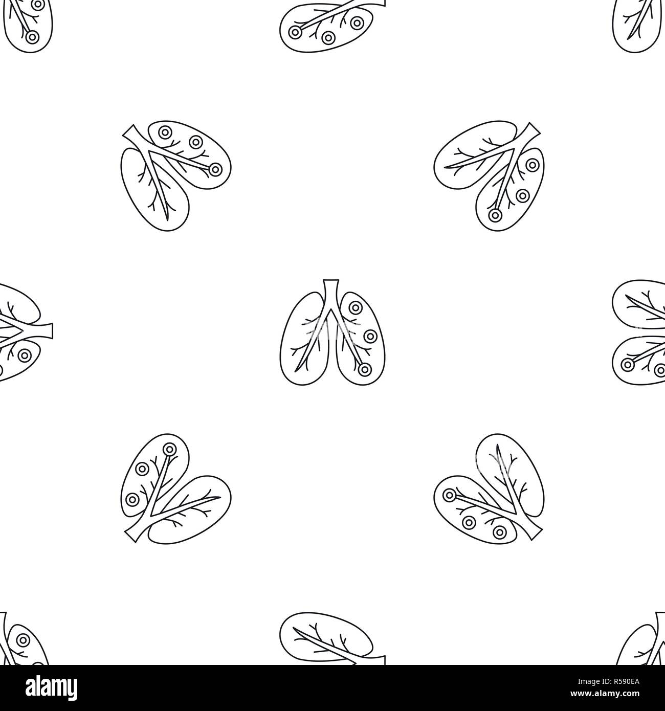Bronchitis lungs pattern seamless vector repeat geometric for any web design Stock Vector