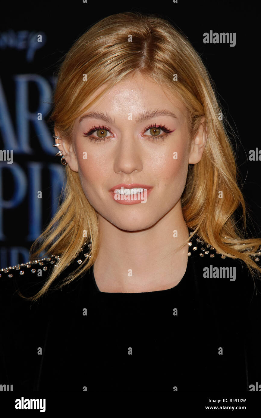 Hollywood, California, USA. 29th November, 2018. Katherine McNamara at the World Premiere of Disney's 'Mary Poppins Returns' held at the Dolby Theatre in Hollywood, CA, November 29, 2018. Photo by Joseph Martinez / PictureLux Credit: PictureLux / The Hollywood Archive/Alamy Live News Stock Photo
