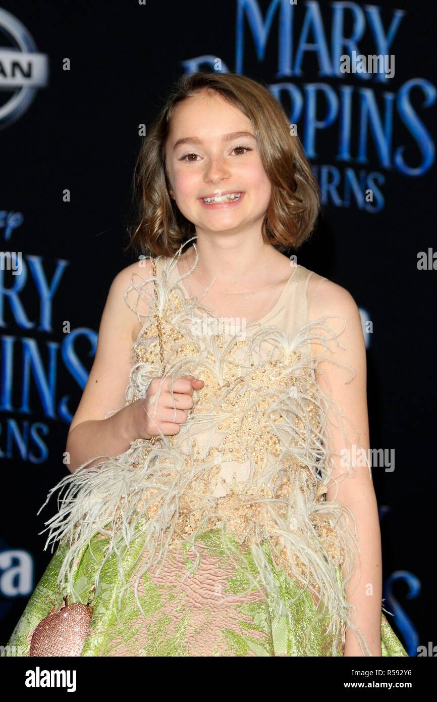 Los Angeles, CA, USA. 29th Nov, 2018. Pixie Davies at arrivals for MARY ...