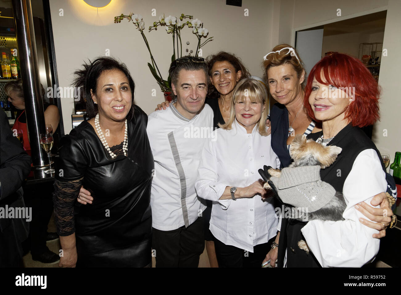 Paris, France. 29th Nov, 2018. Myriam Benjenad, Chef Jean-Pierre Jacquin,  Chef Ghislaine Arabian, Frigide Barjot and Any d'Avray - Jean-Eric Duluc,  President of the International Federation of Tourism awarded the 2018  Lauriers