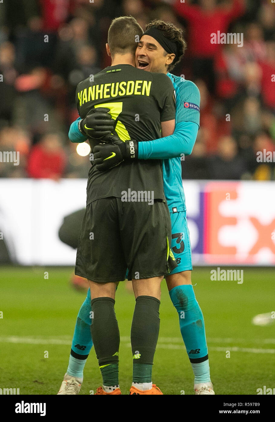 Liege, Belgium. 29th Nov 2018. Guillermo Ochoa and Zinho Vanheusden